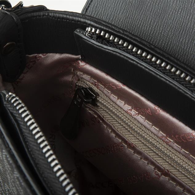 Nas Bag Çapraz Çanta Siyah Yazılı