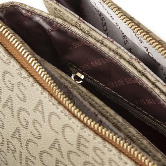 Nas Bag Çapraz Çanta Vizon Taba Yazılı
