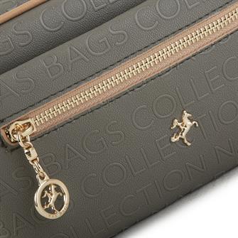 Nas Bag Çapraz Çanta Yeşil Camel Gofraj