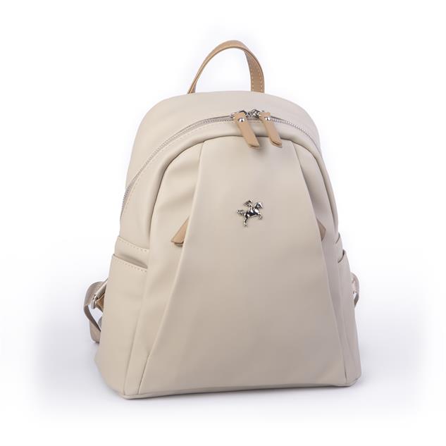 Nas Bag Çok Cepli Sade Şık Kadın Sırt Çantası Kum Camel Dona 