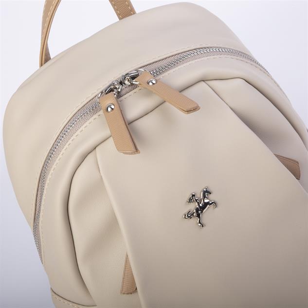 Nas Bag Çok Cepli Sade Şık Kadın Sırt Çantası Kum Camel Dona 