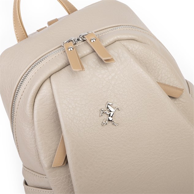 Nas Bag Çok Cepli Sade Şık Kadın Sırt Çantası Kum Camel Victoria