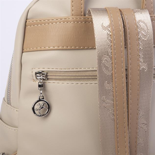 Nas Bag Çok Cepli Sade Şık Kadın Sırt Çantası Kum Camel Dona 