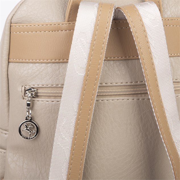 Nas Bag Çok Cepli Sade Şık Kadın Sırt Çantası Kum Camel Victoria