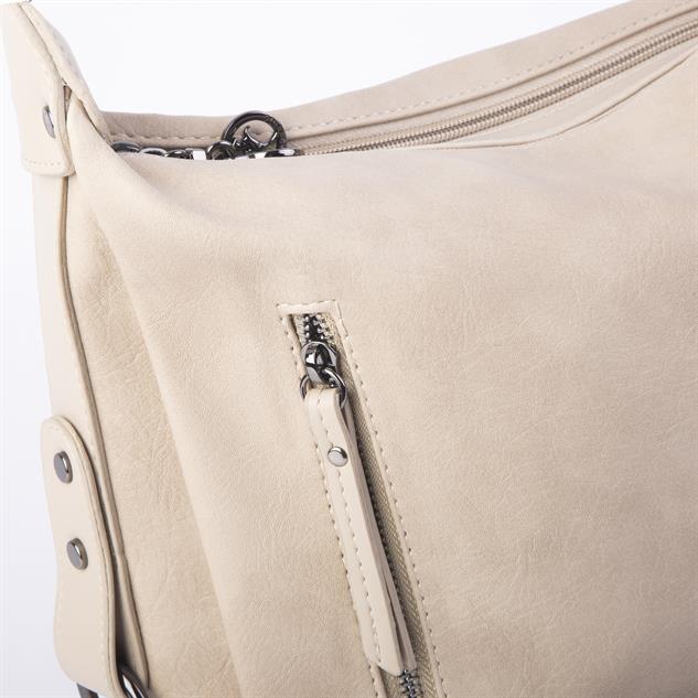 Nas Bag Çok Gözlü Kadın Omuz ve Çapraz Çanta (33x25 cm ) Kum  Raven 