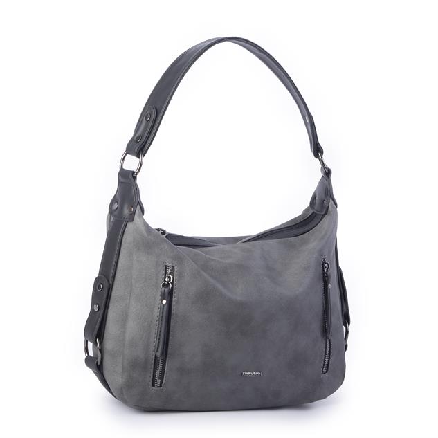 Nas Bag Çok Gözlü Kadın Omuz ve Çapraz Çanta (33x25 cm ) Gri Raven 