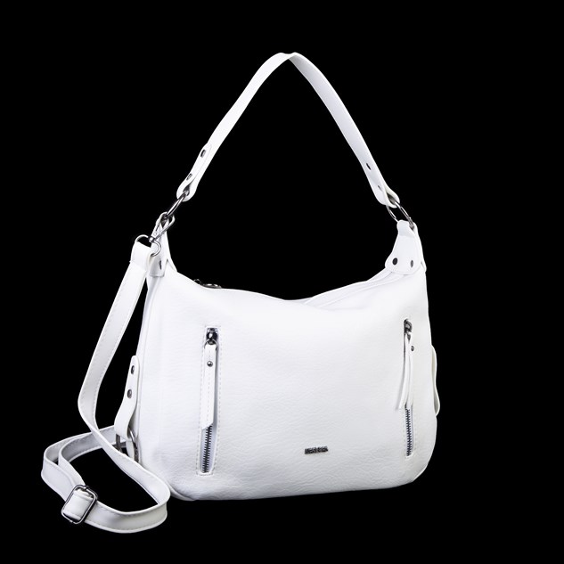 Nas Bag Çok Gözlü Kadın Omuz ve Çapraz Çanta (33x25 cm ) Beyaz Victoria