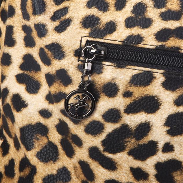 Nas Bag Çok Gözlü Kadın Omuz ve Çapraz Çanta (33x25 cm ) Siyah Leopar