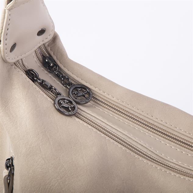 Nas Bag Çok Gözlü Kadın Omuz ve Çapraz Çanta (33x25 cm ) Kum  Raven 