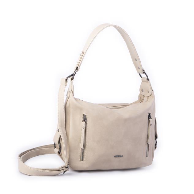 Nas Bag Çok Gözlü Kadın Omuz ve Çapraz Çanta (33x25 cm ) Kum  Raven 