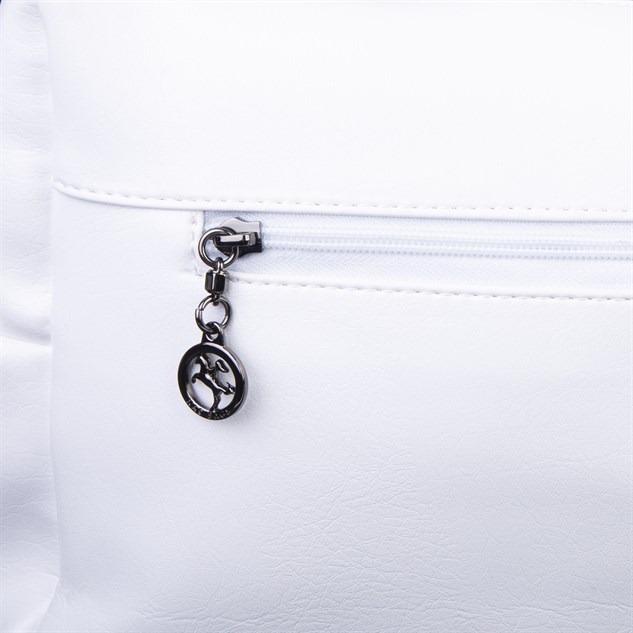 Nas Bag Çok Gözlü Yumuşak ve Hafif Yapılı Çift Askılı Omuz ve Çapraz Çanta ( 30x24 cm ) Beyaz Victoria