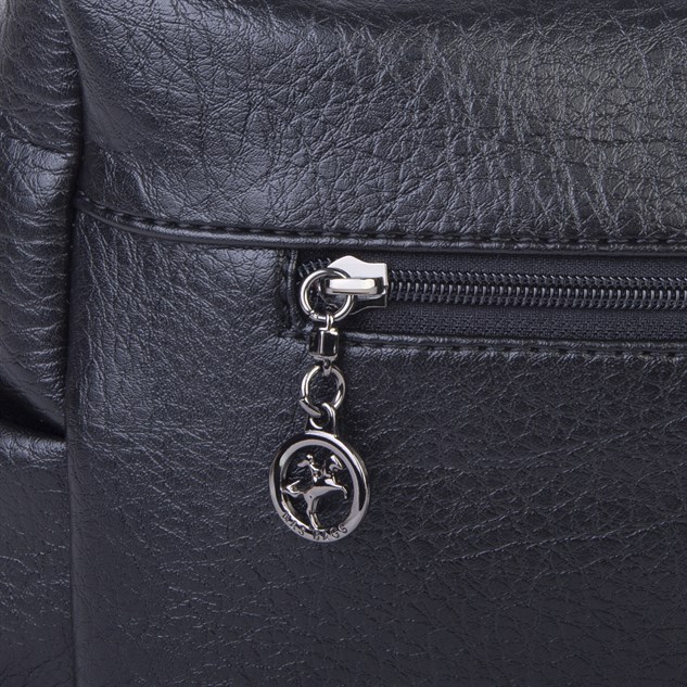 Nas Bag Çok Gözlü Yumuşak ve Hafif Yapılı Çift Askılı Omuz ve Çapraz Çanta ( 30x24 cm ) Siyah Victoria
