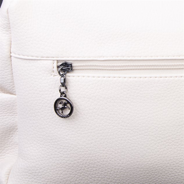 Nas Bag Çok Gözlü Yumuşak ve Hafif Yapılı Çift Askılı Omuz ve Çapraz Çanta ( 30x24 cm ) Krem Lopez