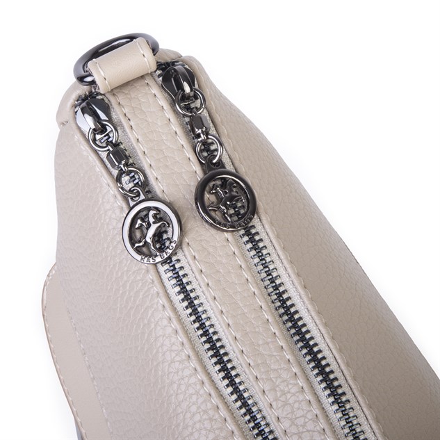 Nas Bag Çok Gözlü Yumuşak ve Hafif Yapılı Çift Askılı Omuz ve Çapraz Çanta ( 30x24 cm ) Kum Lopez