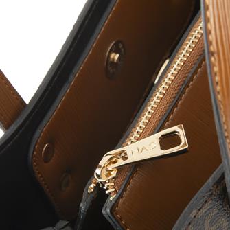 Nas Bag El  Çantası Kahve Taba Yazılı