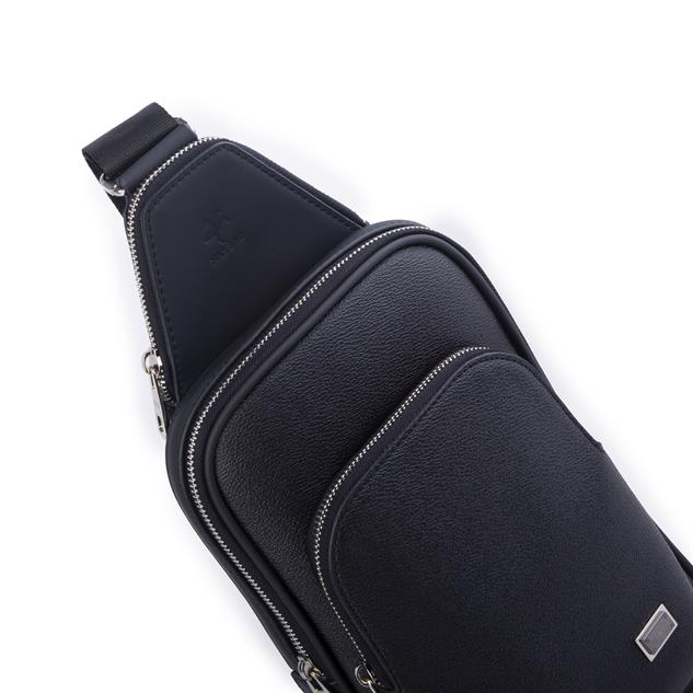 Nas Bag Erkek Çapraz ve Body Bag Siyah Mercan ( en:20 cm ; boy 32 cm)
