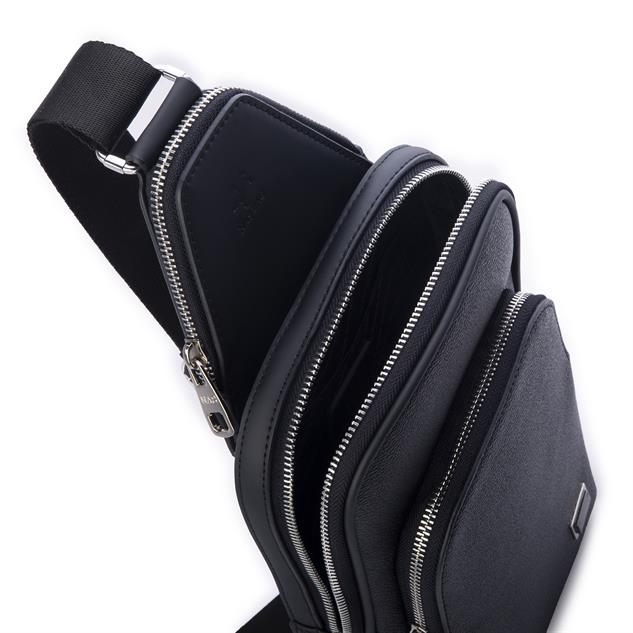 Nas Bag Erkek Çapraz ve Body Bag Siyah Mercan ( en:20 cm ; boy 32 cm)