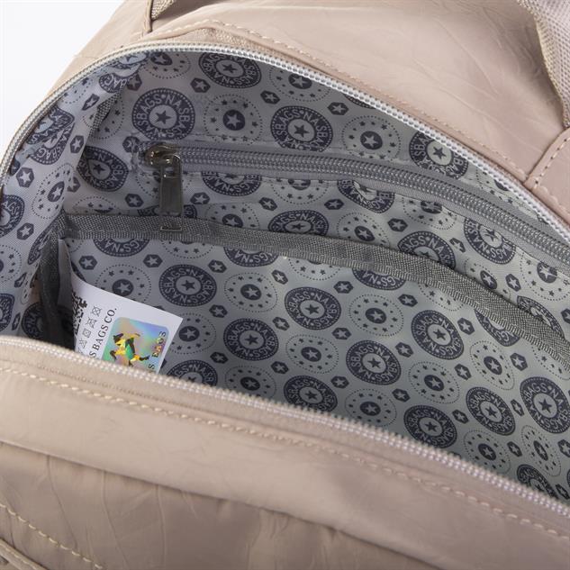 Nas Bag Extra Hafif Su Geçirmez Çok Gözlü  (Waterproof) Unisex Sırt Çantası 30x40 cm Vizon