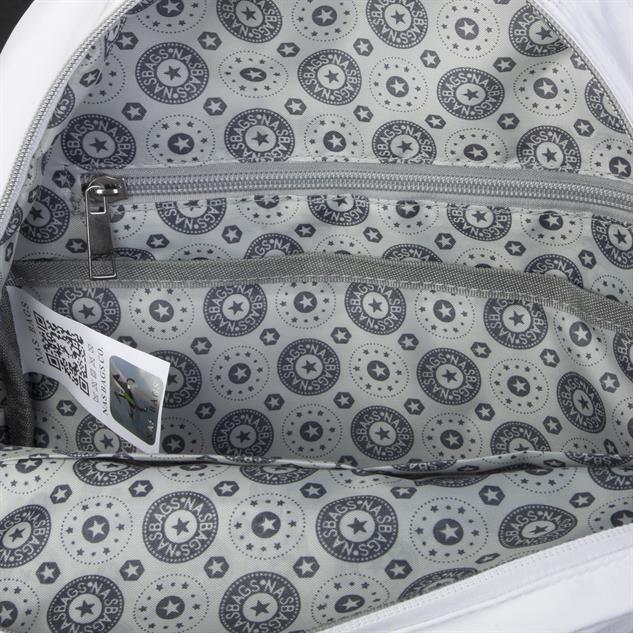 Nas Bag Extra Hafif Su Geçirmez Çok Gözlü  (Waterproof) Unisex Sırt Çantası 30x40 cm Beyaz