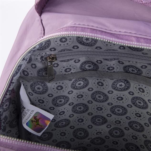 Nas Bag Extra Hafif Su Geçirmez Çok Gözlü  (Waterproof) Unisex Sırt Çantası 30x40 cm Mor