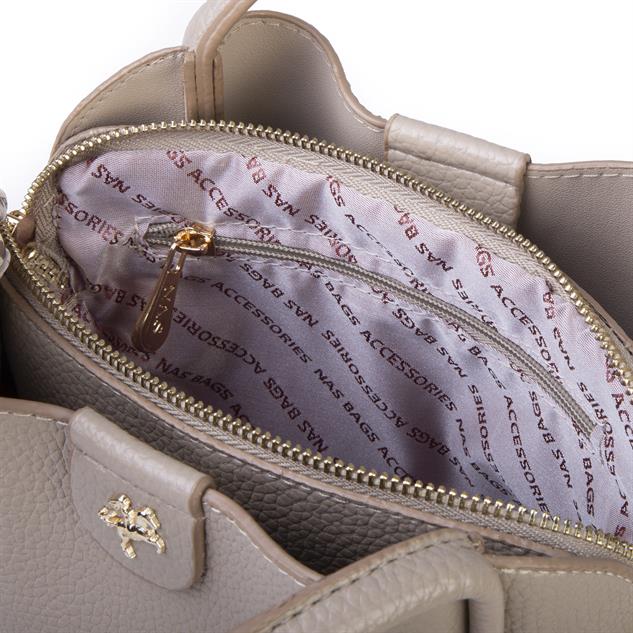 Nas Bag Fularlı Mini Boy El ve Çapraz Çanta Kum Lopez