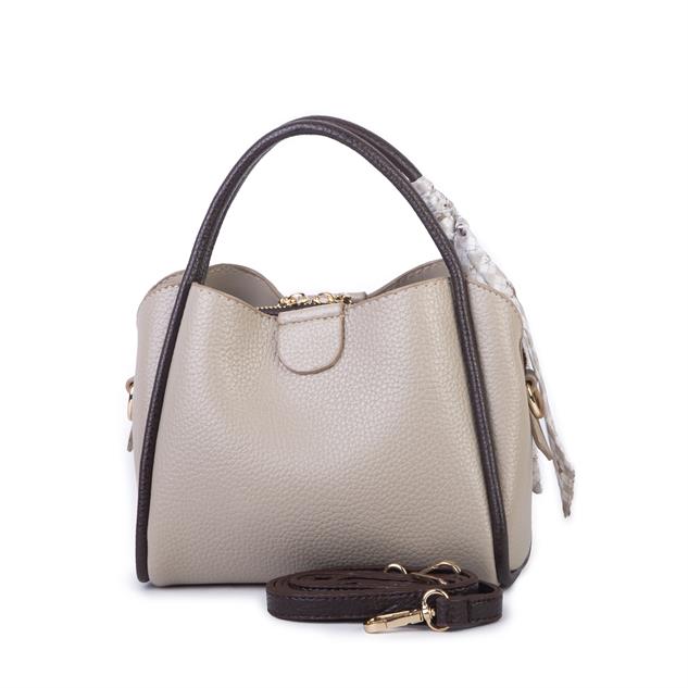 Nas Bag Fularlı Mini Boy El ve Çapraz Çanta Kum Kahve  Lopez