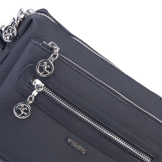 Nas Bag Günlük Çok Gözlü Çanta (en: 26 cm  ; boy:17 cm) Siyah Lacste