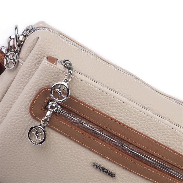 Nas Bag Günlük Çok Gözlü Çanta (en: 26 cm  ; boy:17 cm) Kum Taba Lopez