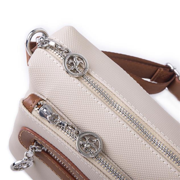 Nas Bag Günlük Çok Gözlü Çanta (en: 26 cm  ; boy:17 cm) Kum Taba Lacste