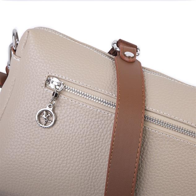 Nas Bag Günlük Çok Gözlü Çanta (en: 26 cm  ; boy:17 cm) Kum Taba Lopez