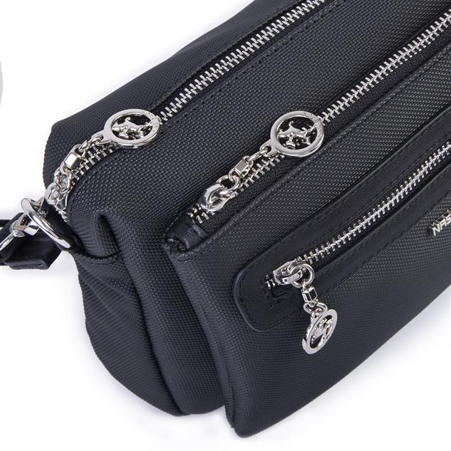 Nas Bag Günlük Çok Gözlü Çanta (en: 26 cm  ; boy:17 cm) Siyah Lacste