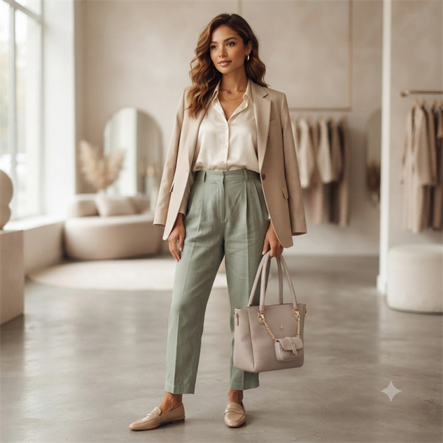 Nas Bag Kadın 2 li Set Omuz Çantası Kum Victoria