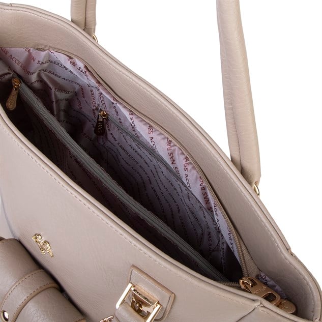 Nas Bag Kadın 2 li Set Omuz Çantası Kum Victoria