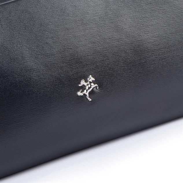 Nas Bag Kadın Basic Baget Omuz ve Çapraz Çanta Siyah Kımera (27x12 cm )