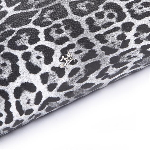 Nas Bag Kadın Basic Baget Omuz ve Çapraz Çanta Siyah Leopar (27x12 cm )