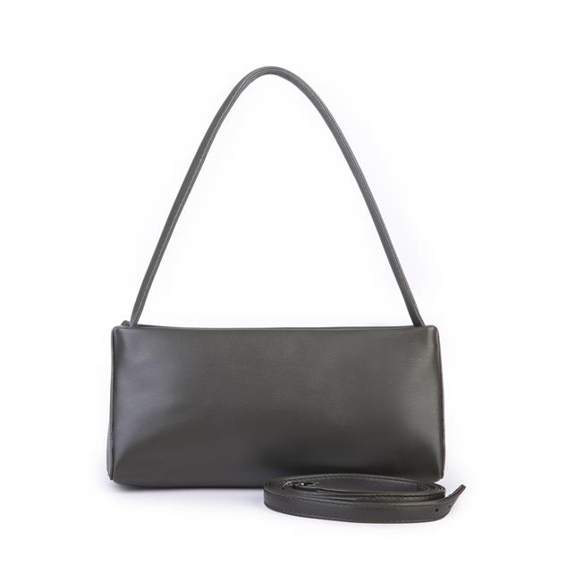 Nas Bag Kadın Basic Baget Omuz ve Çapraz Çanta Haki Kımera (27x12 cm )