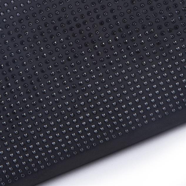 Nas Bag Kadın Basic Baget Omuz ve Çapraz Çanta Siyah Taşlı (27x12 cm )