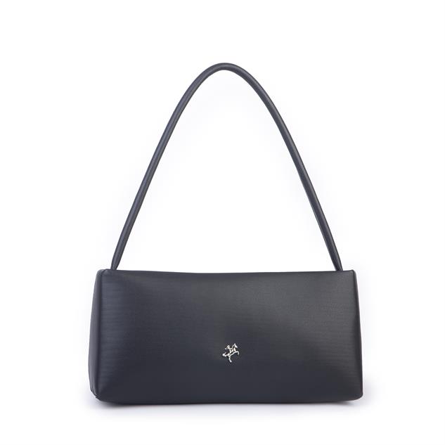 Nas Bag Kadın Basic Baget Omuz ve Çapraz Çanta Siyah Dona (27x12 cm )
