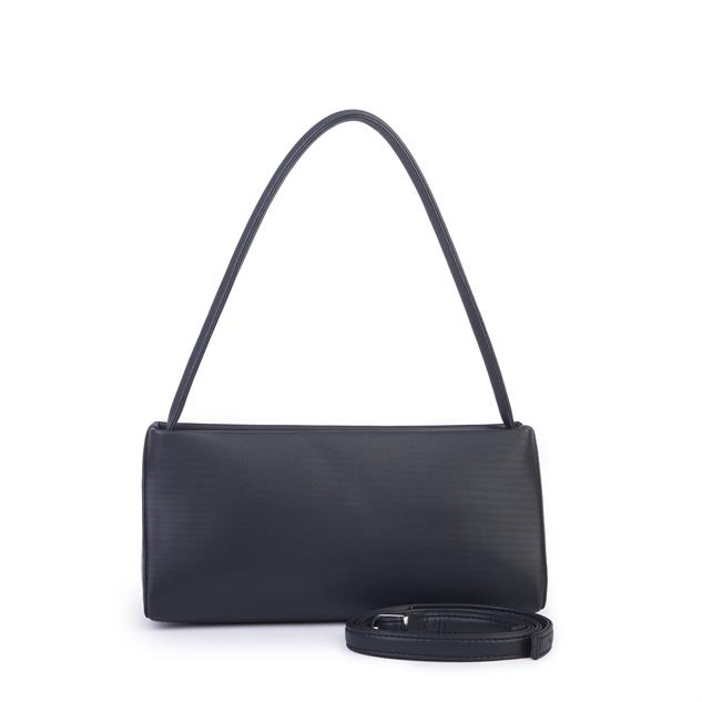 Nas Bag Kadın Basic Baget Omuz ve Çapraz Çanta Siyah Dona (27x12 cm )