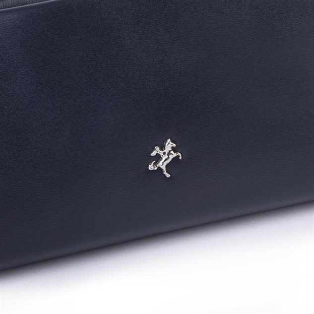 Nas Bag Kadın Basic Baget Omuz ve Çapraz Çanta Lacivert Kımera (27x12 cm )