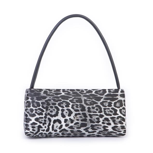 Nas Bag Kadın Basic Baget Omuz ve Çapraz Çanta Siyah Leopar (27x12 cm )