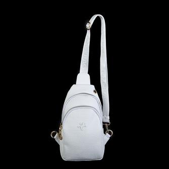 Nas Bag Kadın Bel ve Body Bag  Beyaz Gofraj