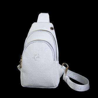 Nas Bag Kadın Bel ve Body Bag  Beyaz Gofraj
