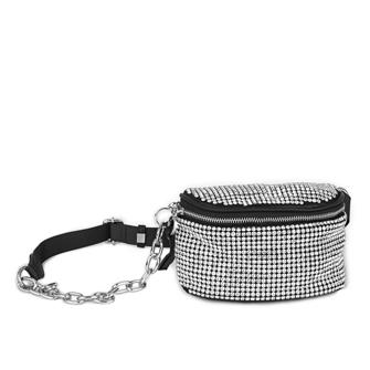 Nas Bag Kadın Bel ve Body Bag Black Diamond Siyah Taşlı Şık Çanta 
