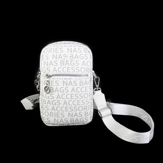 Nas Bag Kadın Bel ve Body Bag Çapraz Çanta Dönüştürülebilir Orjinal Nas Çanta Beyaz Yazılı