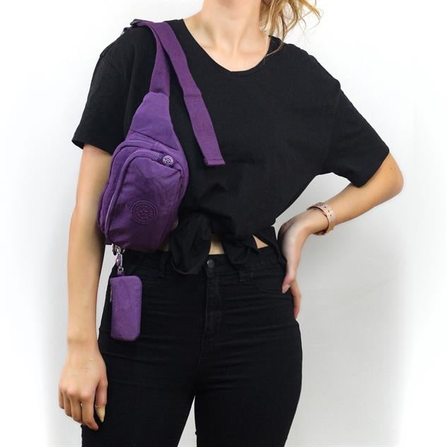Nas Bag Kadın Bel Ve Body Bag  Koyu Mor