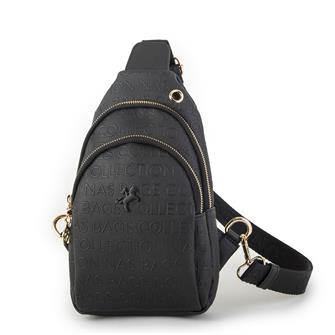 Nas Bag Kadın Bel ve Body Bag  Siyah Gofraj