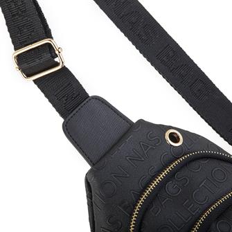 Nas Bag Kadın Bel ve Body Bag  Siyah Gofraj
