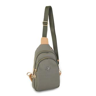 Nas Bag Kadın Bel ve Body Bag  Yeşil Gofraj