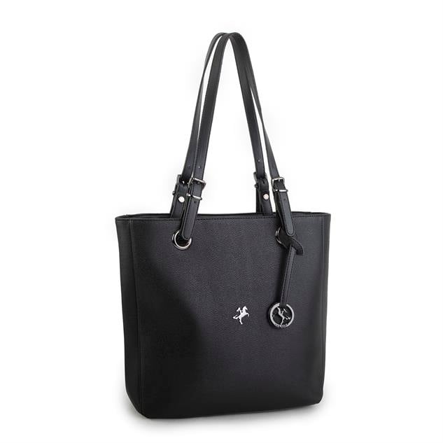Nas Bag Kadın Büyük Boy Omuz Çantası ( 35x35x12 cm) Siyah Mercan 